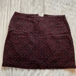 Banana republic printed skirt with front pockets